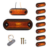 Jogo 10 Lanterna Lateral Delimitadora Led Caminhao Reboque