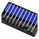 Jogo 10 Limas Rotativa Fresa Tungstenio Metal Micro Retifica