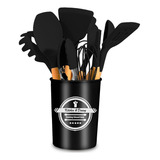 Jogo 12 Peças Utensílios Silicone Colher Espátula Concha Cor