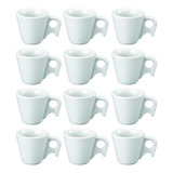 Jogo 12 Xicara Café P Cafeteria Sem Pires 70 Ml Porcelana