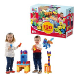 Jogo 130 Peças Blocos De Montar Grande Brinquedos Para Bebês