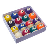 Jogo 16 Bolas Billiards Importada 54mm Para Sinuca Bilhar