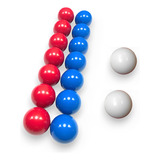 Jogo 16 Bolas Lisas 02 Cores 02 Brancas 50 Mm Bilhar Sinuca