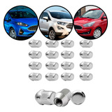 Jogo 16 Porcas Cromadas Roda Liga Ford Fiesta Ka Ecosport