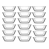 Jogo 18 Petisqueiras Quadrada Vidro Casual 90ml Class Home