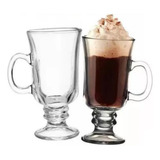 Jogo 2 Canecas Vidro Irish Coffee Xicara Taça Café Capuccino