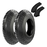 Jogo 2 Pneus 3 25 8 Camara Ar Carrinho Carriola Obra 4 L