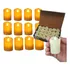 Jogo 24 Velas Led Eletrônica 5cm Luz Amarela + Baterias