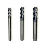 Jogo 3 Fresas Topo Metal Duro 3 0 4 0 5 0 Mm Tialn 45hrc