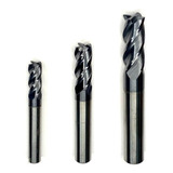 Jogo 3 Fresas Topo Metal Duro 6 0 8 0 10 0 Tialn 45 Hrc