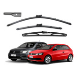 Jogo 3 Limpador De Parabrisa Silicone Gol G6 2013 A 2022