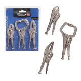 Jogo 3 Mini Alicates Kit Pressão Mordente Tipo C Aço Pro
