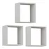 Jogo 3 Nichos 30x30x10 Mdf Branco Decorativo Livros Infantil