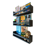Jogo 3 Revisteiros Infantis Parede Nicho Livreiro Quarto
