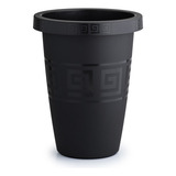 Jogo 3 Vasos Plástico Coluna Redondo Grande Decoração Jardim