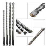 Jogo 4 Broca Sds Plus Longa 6 X 210mm E 8 10 12 X 300mm