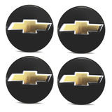 Jogo 4 Calota Centro Miolo Meio Roda Gm Zafira 3d Preta