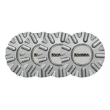 Jogo 4 Calota Centro Miolo Roda Kr1560 Prata Emblema Kromma