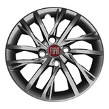 Jogo 4 Calotas Aro 15 Fiat Pulse Argo Cronos Palio Grafite