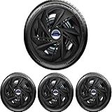 Jogo 4 Calotas Esportiva Nitro Preto Fosco Aro 14 FOR Novo Ka Hatch Sedan Fiesta Hatch Sedan Focus Hatch Sedan