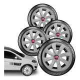 Jogo 4 Calotas Esportiva Prime Prata Aro 13 Fiat Palio
