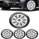 Jogo 4 Calotas Esportiva Velox Prata Aro 15 RLT Sandero Logan Clio Megane Fluence Symbol