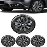 Jogo 4 Calotas Esportiva Velox Preto Brilhante Aro 15 RLT Sandero Logan Clio Megane Fluence Symbol