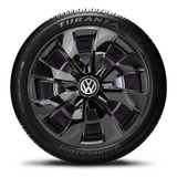Jogo 4 Calotas Esportivas Aro 13 Prime Black Vw Gol Up Fox