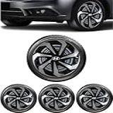 Jogo 4 Calotas Esportivas Spider Preto Prata Aro 14 HYUND Hb20 Hatch Hb20S Sedan
