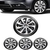 Jogo 4 Calotas Esportivas Velox Preto Prata Aro 15 RLT Sandero Logan Clio Megane Fluence Symbol