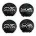 Jogo 4 Calotinha Centrais Roda Scorro 56mm Preta Oz Racing