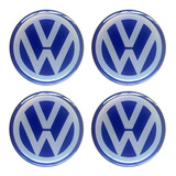 Jogo 4 Emblemas Volkswagen 65mm Adesivo Resinado Calota Roda