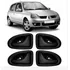 Jogo 4 Maçanetas Interna Porta Renault Clio / Symbol Preto