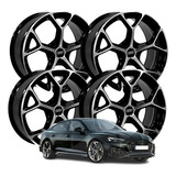 Jogo 4 Rodas 19 Audi Rs4 A3 A4 Preta Pneus 235 35r19