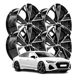 Jogo 4 Rodas 19 Audi Rs7 A3 A4 Preta Pneus 225 40r19