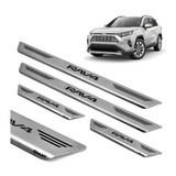 Jogo 4 Soleiras Aço Inox Escovado Porta Rav4 2013 2018