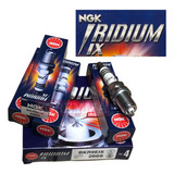 Jogo 4 Velas Ngk Iridium Alta Performance 16mm Bkr9eix