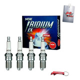 Jogo 4 Velas Ngk Iridium Fria Grau 9 Sextavado 16mm Bkr9eix