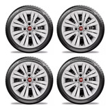 Jogo 4pç Calota Fiat Strada 2013 2014 2015 2016 Aro 14 G245j