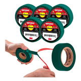 Jogo 5 Fita Isolante Elétrica Imperial 3m Verde Reparo Geral