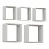Jogo 5 Nichos 30x30x10 Mdf Branco Livros Infantil 30cm