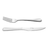Jogo 50 Facas E 50 Garfos Talher Mesa Inox Continental