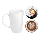 Jogo 6 Caneca Genova Porcelana Branca 400ml Café Chá