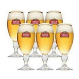 Jogo 6 Copos Cerveja Stella Artois Vidro Taça Chopp Bar