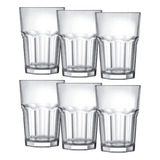Jogo 6 Copos De Vidro Alto Grosso Refrigerante Bebida 350ml