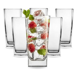 Jogo 6 Copos Vidro Resistente Água Refrigerante Suco 250ml