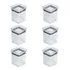 Jogo 6 Mini Potes Paramount Mini Lumini 180ml Organizadores De Temperos Cor Transparente