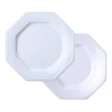 Jogo 6 Pratos Rasos Com 6 Fundos Prisma Porcelana Schmidt