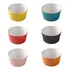 Jogo 6 Ramequim Porcelana 140ml Colorido Finger Food Molho