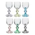 Jogo 6 Taças 50ml Licor De Cristal Klaudie/sterna Bohemia Cor Coloridos